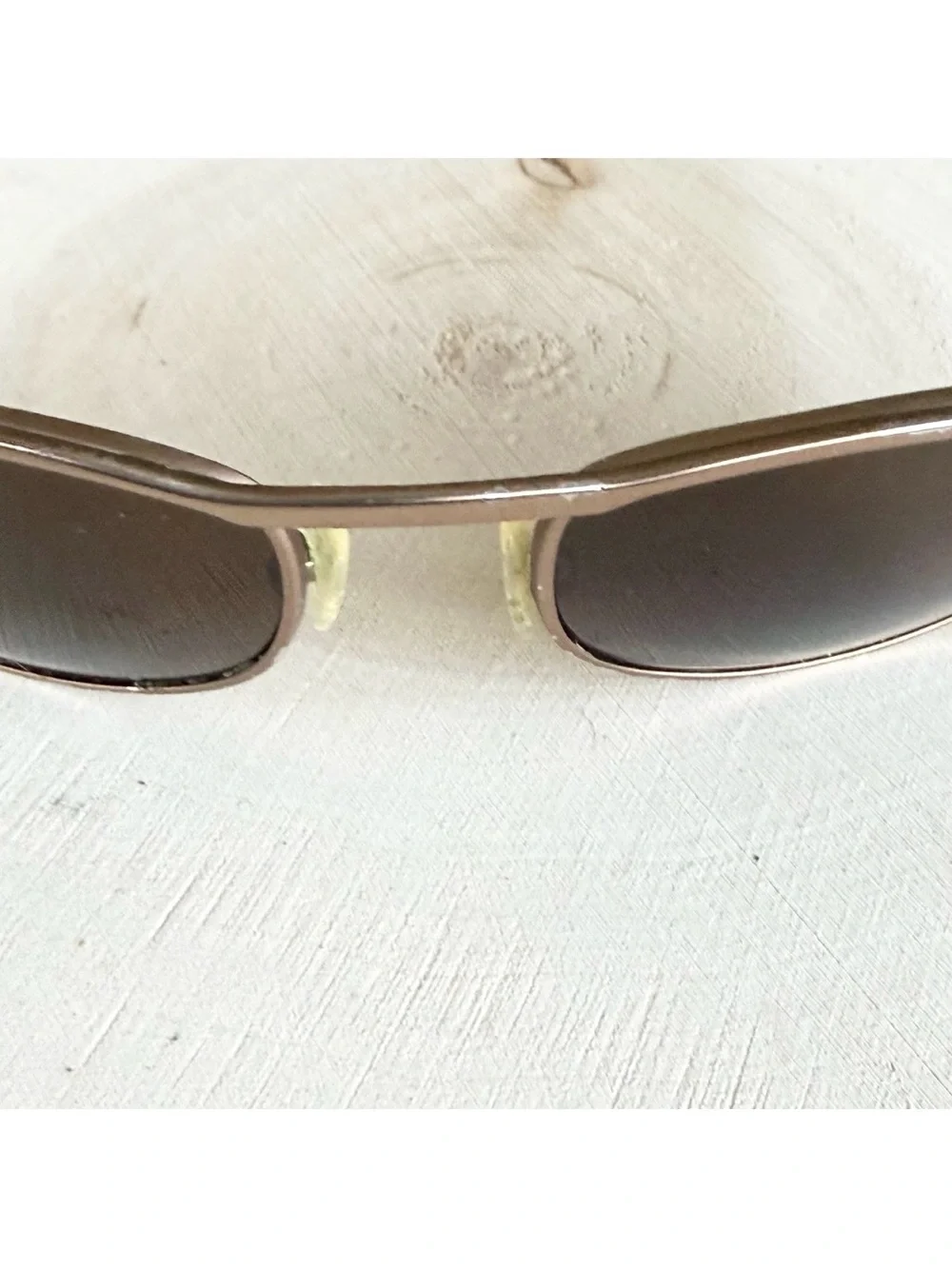 Stussy Eyewear Ace Sunglasses Frame Gold Aviator Brown Lens 54-14-120 Vtg Japan